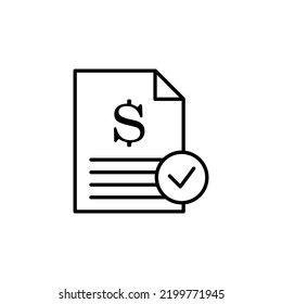 Agreement icon in line style 