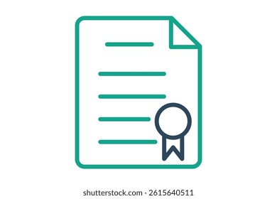 Agreement icon. line icon style. icon related to finality of decisions. law elements vector illustration