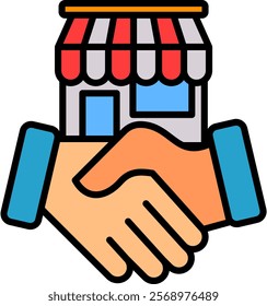 Agreement Icon Lineal Color Vector Illustration