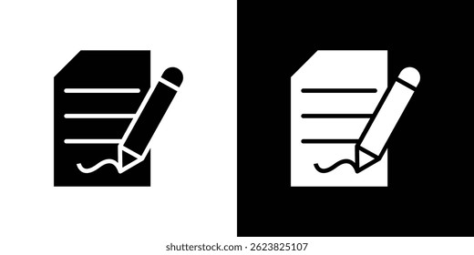 Ícone do contrato para o design de interface do usuário do aplicativo móvel da Web de logotipo.
