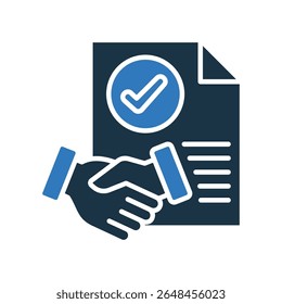 Agreement Icon Mixed Vector Illustration