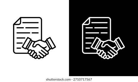 Acuerdo con diseño de conjunto de iconos