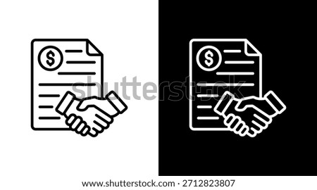 Agreement With Icon Set Design
