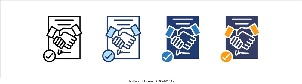 Agreement Icon Set Multiple Style Collection