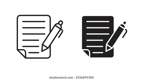 Agreement icon set in Thin line black color.