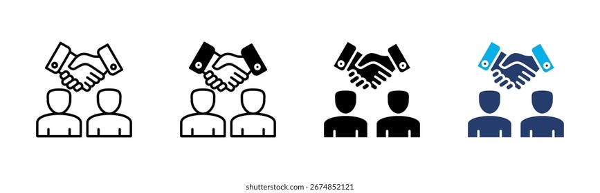 ícone do acordo folha de vários estilos coleção