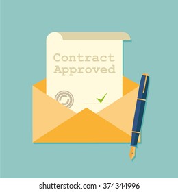 Agreement icon - signing contract 