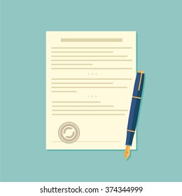 Agreement Icon Signing Contract Stock Vector (Royalty Free) 374344999 ...