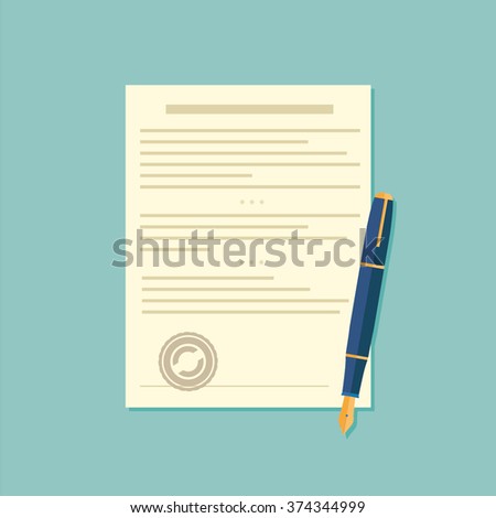 Agreement icon - signing contract 