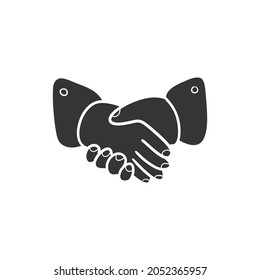 Agreement Icon Silhouette Illustration. Hands Gesture Vector Graphic Pictogram Symbol Clip Art. Doodle Sketch Black Sign.