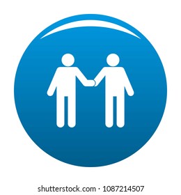 Agreement icon. Simple illustration of agreement vector icon for any design blue