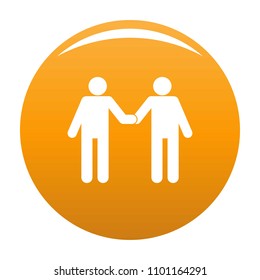 Agreement icon. Simple illustration of agreement vector icon for any design orange