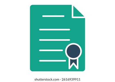 Agreement icon. solid icon style. icon related to finality of decisions. law elements vector illustration