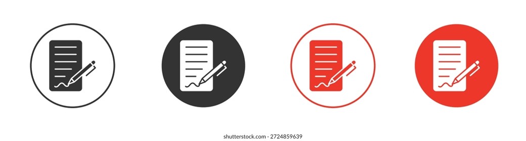 Símbolo do ícone do acordo. Design simples e plano para aplicativos móveis ou da Web. Logotipo de ilustração Vetor mínimo.