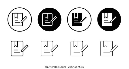 Agreement icon Thin line vector illustration set