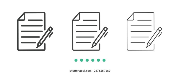 Agreement icon. Thin line icon vector