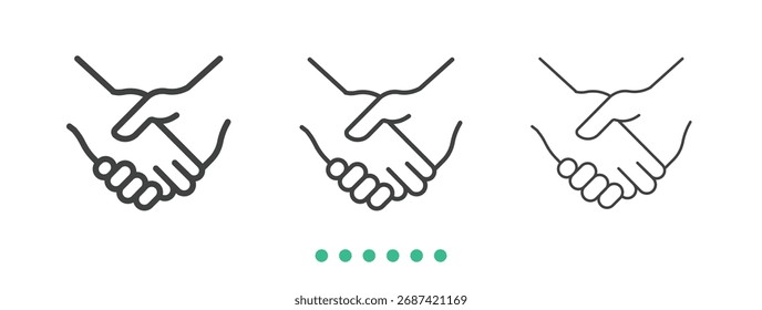 Agreement icon. Thin line icon vector