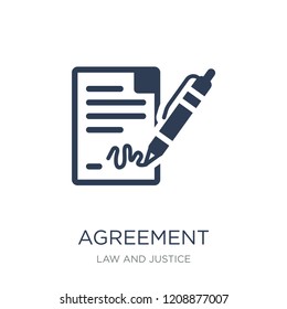 Agreement icon. Trendy flat vector Agreement icon on white background from law and justice collection, vector illustration can be use for web and mobile, eps10