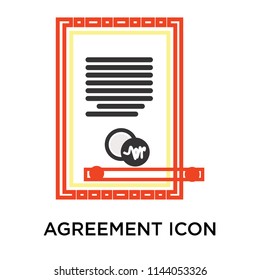 Agreement icon vector isolated on white background for your web and mobile app design, Agreement logo concept