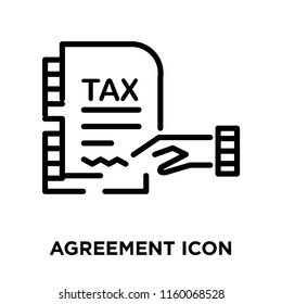 Agreement icon vector isolated on white background, Agreement transparent sign , line symbol or linear element design in outline style