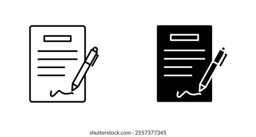 Agreement Icon vector. liner and flat style icons set.