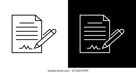 ícone do acordo vetor logotipo outline. símbolos de linha fina