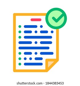 Agreement Icon Vector. Outline Agreement Sign. Isolated Contour Symbol Illustration