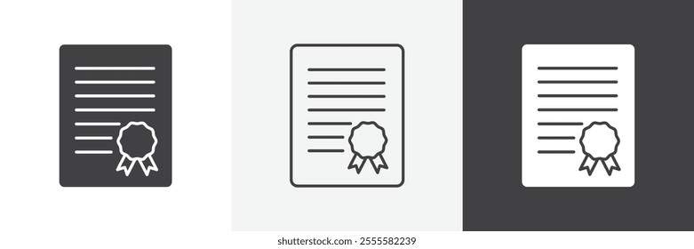 Agreement icon vector set for ui designs