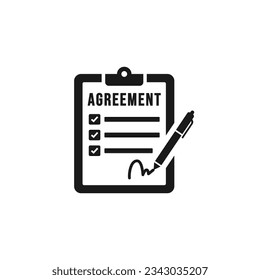 agreement icon vector or agreement symbol vector isolated. Best agreement icon vector for mobile apps, websites, agreement design element and more.
