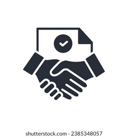 agreement icon. vector.Editable stroke.linear style sign for use web design,logo.Symbol illustration.