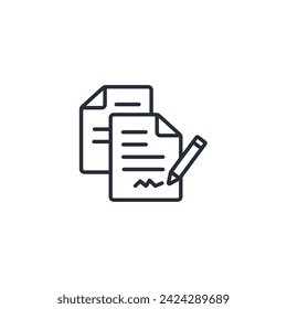 Agreement icon. vector.Editable stroke.linear style sign for use web design,logo.Symbol illustration.