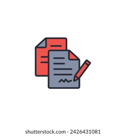 Agreement icon. vector.Editable stroke.linear style sign for use web design,logo.Symbol illustration.
