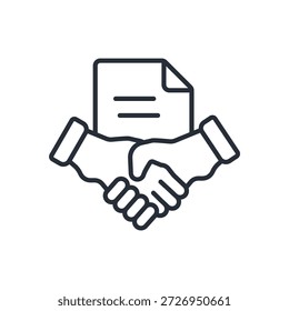 Vereinbarungssymbol. vector.Editable stroke.linear style Zeichen zur Verwendung Web-Design, logo.Symbol-Illustration.