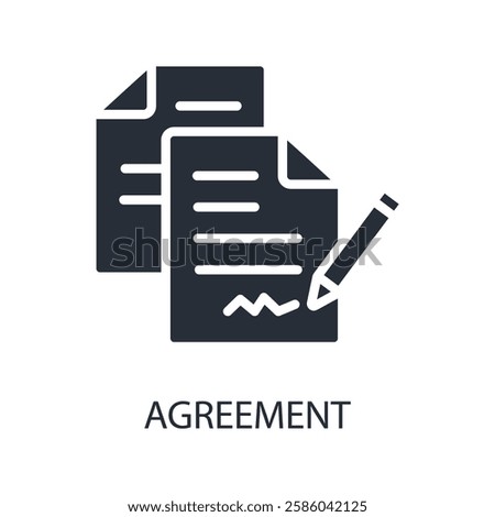 Agreement icon. vector.Editable stroke.linear style sign for use web design,logo.Symbol illustration.