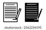 Agreement Icons pack in outlined and flat versions