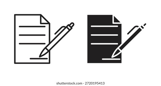 Vereinbarungssymbole. Pixel perfekt. Vektorkontursymbol. Flaches Logo-Konzept.