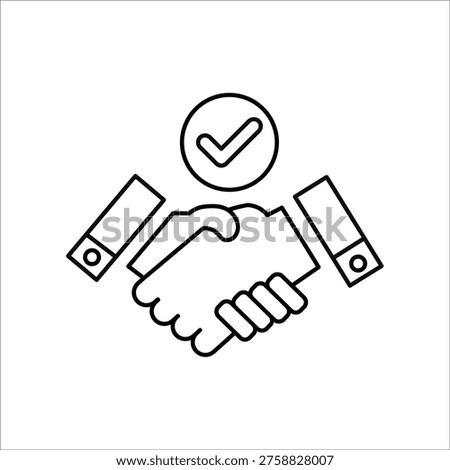 agreement icons. simple line vector