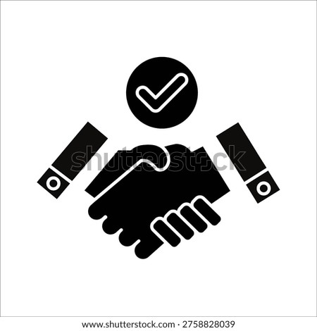 agreement icons. simple solid vector