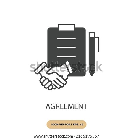 agreement icons  symbol vector elements for infographic web