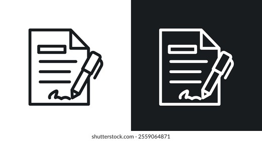 Agreement icons. vector set in black colors