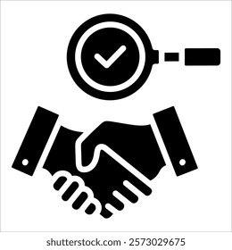 Agreement Investigation Icon Element For Design