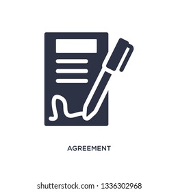 agreement isolated icon. Simple element illustration from ethics concept. agreement editable logo symbol design on white background. Can be use for web and mobile.