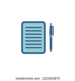 agreement letter icon, agreement letter vector flat design sign symbol