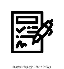 agreement line icon. Clean and minimalist vector icon for websites, mobile apps, presentations, and logos. Fully scalable and customizable for any project.
