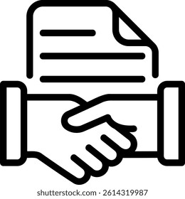 agreement line icon illustration vector