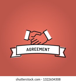 AGREEMENT LINE ICON SET