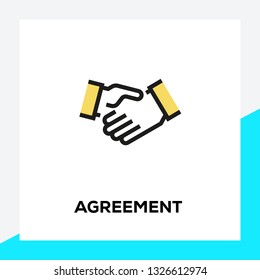 AGREEMENT LINE ICON SET
