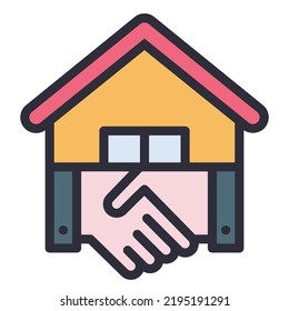 agreement line icon vector , home