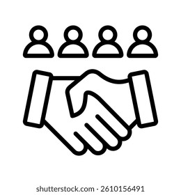 Agreement Line Vector Illustration On White Background.