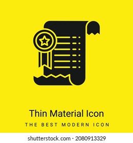 Icono mínimo de material amarillo brillante